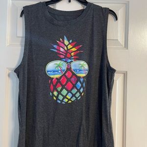 Grey Printed muscle shirt